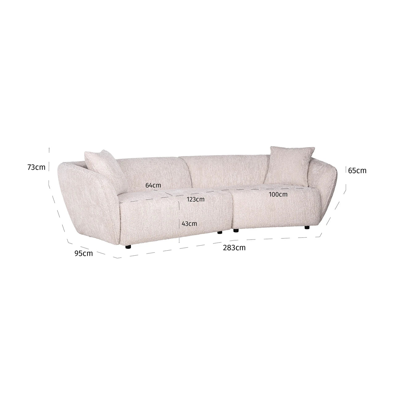 Sofa Armand nydelig krem Richmond Interiors Sofa