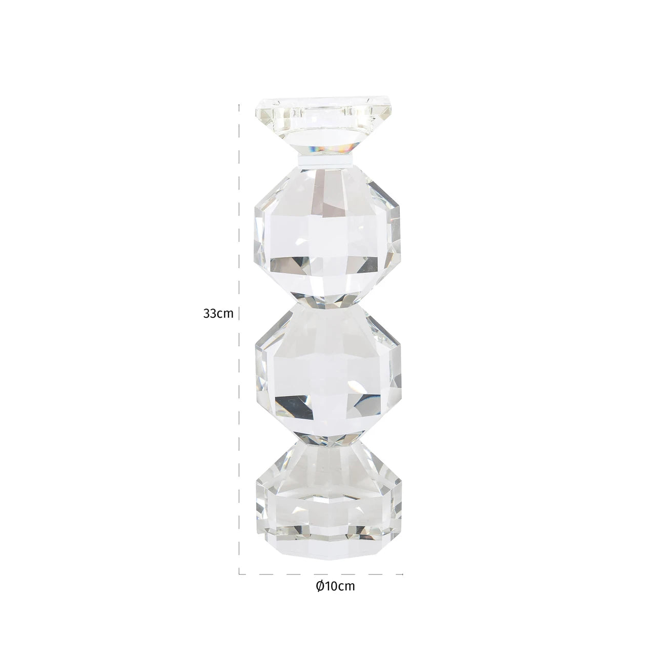 Candle holder Safia klar gjennomsiktig liten Richmond Interiors Lysestake