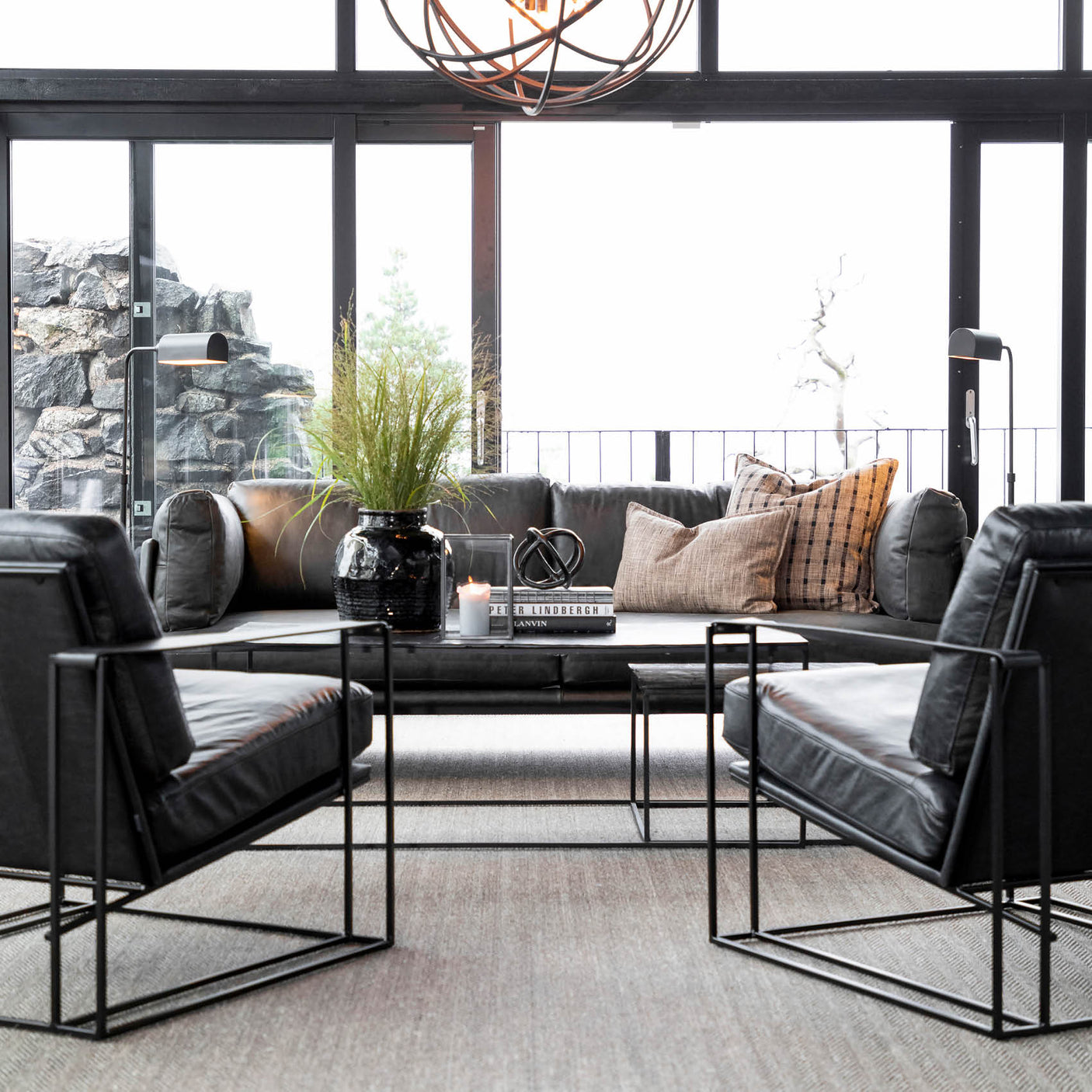 TRAILSIDE BLACK/LINEN Putetrekk Artwood Pute
