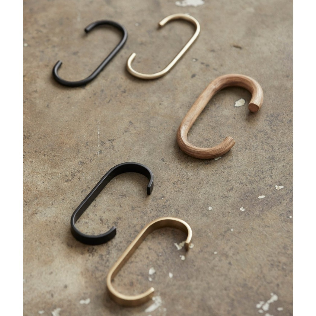 C-krok, flatt - messing Nordal SINGLEHOOK