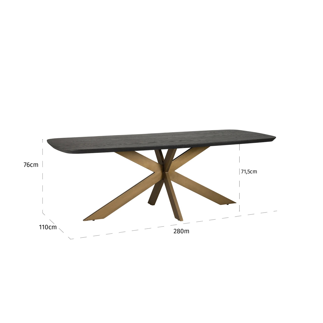 Spisebord Cambon mørk kaffe dansk oval 280 Richmond Interiors Spisebord
