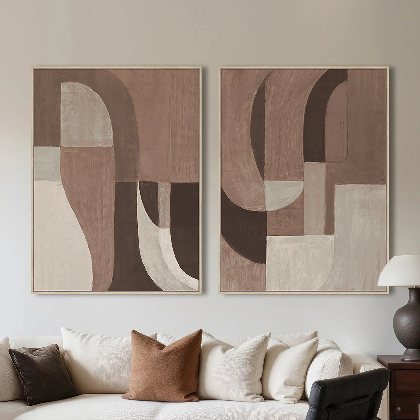 Veggkunst Tatu høyre brun Richmond Interiors Bilde