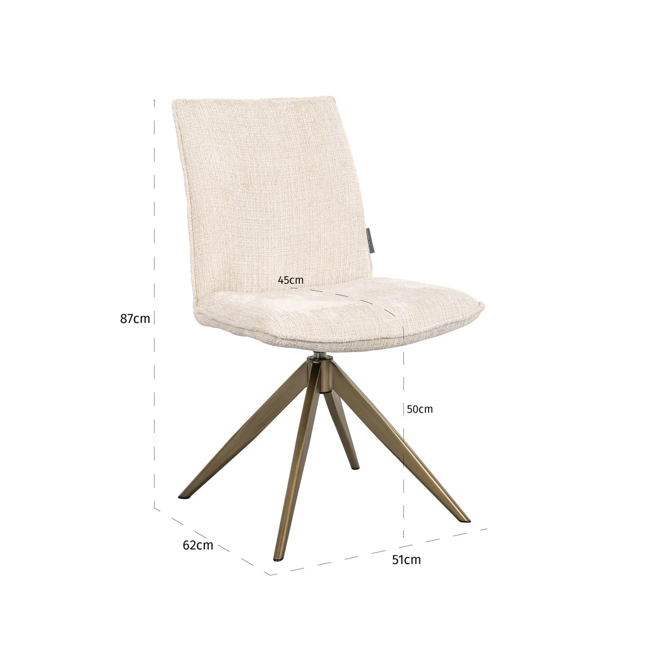 Spisestol Dakota niagara beige svingbar Richmond Interiors Spisestol