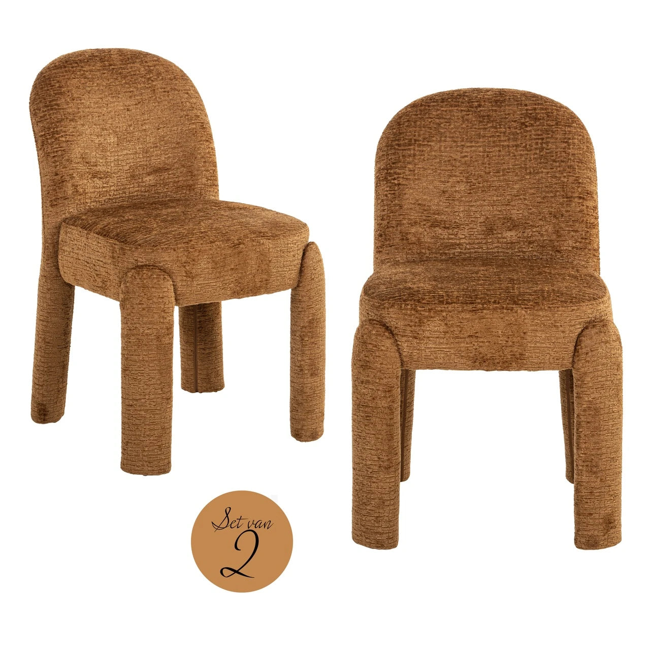 Spisestol Brandi cognac fusion sett med 2 Richmond Interiors Spisestol