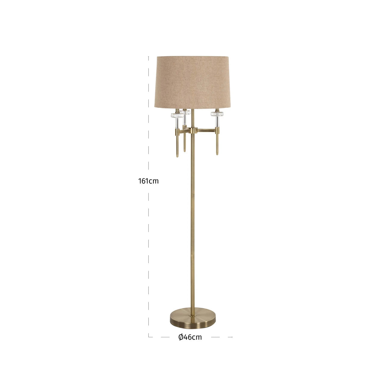Gulvlampe Josie børstet gull Richmond Interiors Gulvlampe