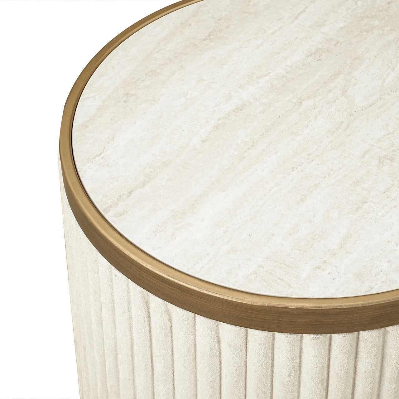Endebord Tivoli hvit sett med 2 Richmond Interiors Sidebord