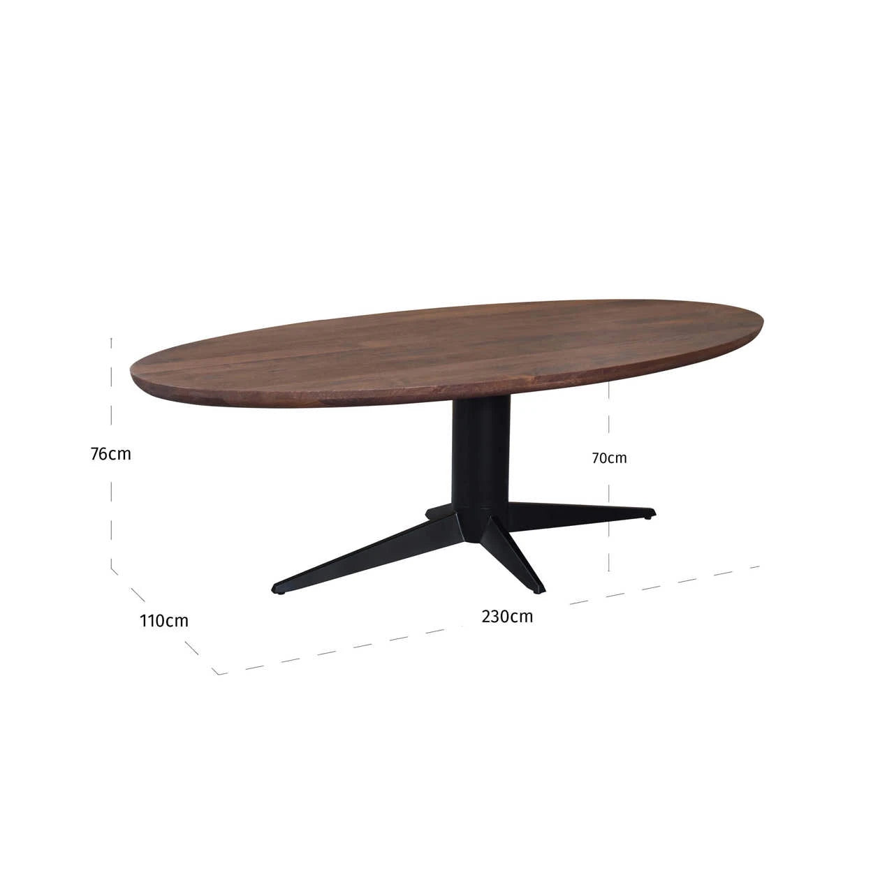 Spisebord Stafford spicebrown ovalt 230 Richmond Interiors Spisebord