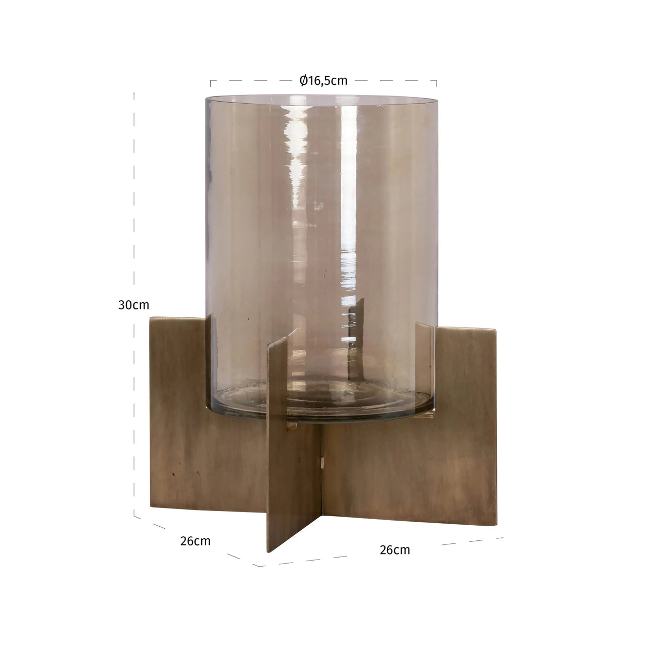 Hurricane light Resa gull stor Richmond Interiors Lanterne og lysglass