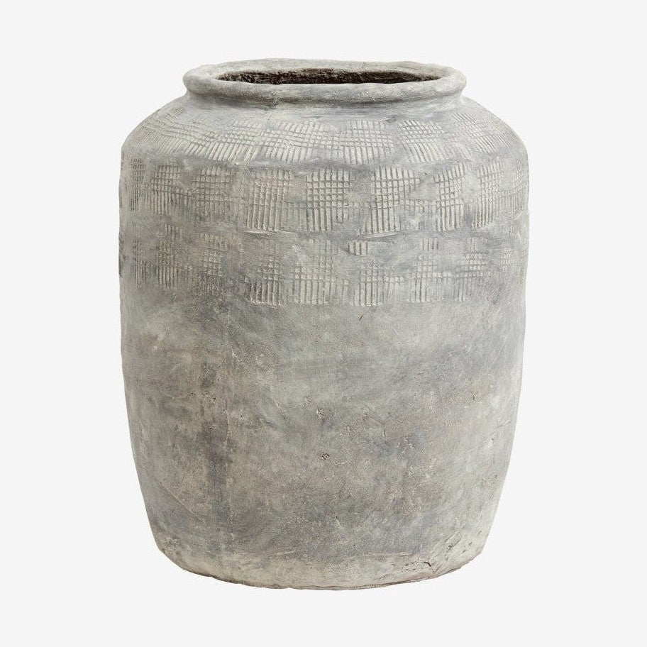CEMA rustikk urtepotter - x-large - h56 cm - grå Nordal INDOOR POT
