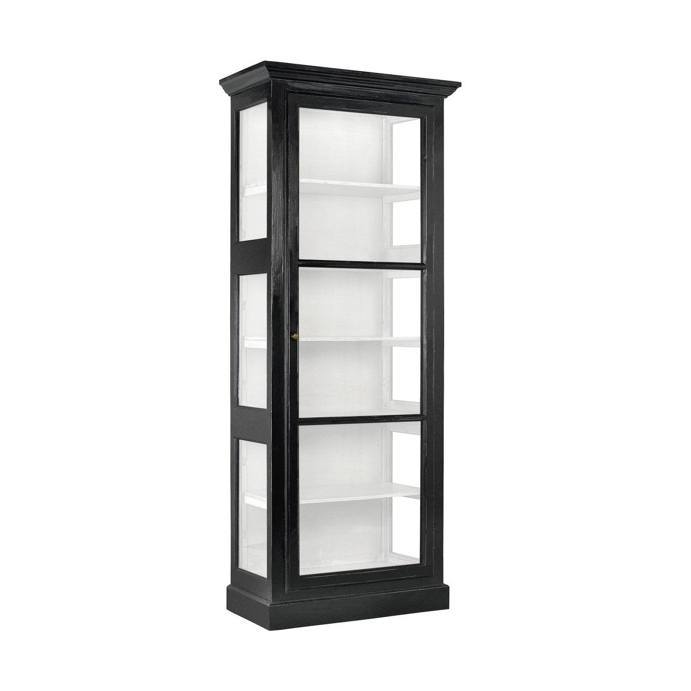 CLASSIC vitrine i tre - 212x84 - svart/hvitt Nordal CABINETS