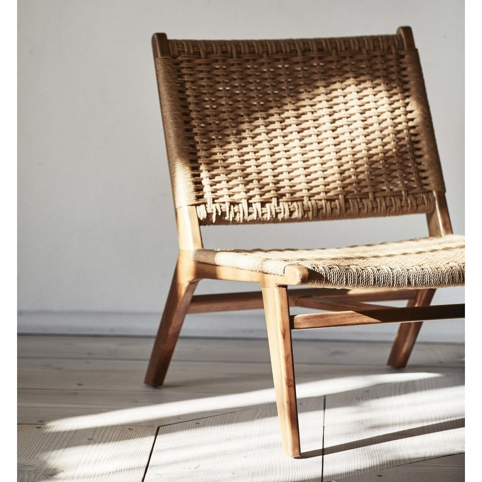 CLUB loungestol i teak med flet - natur Nordal CHAIRS+ARM