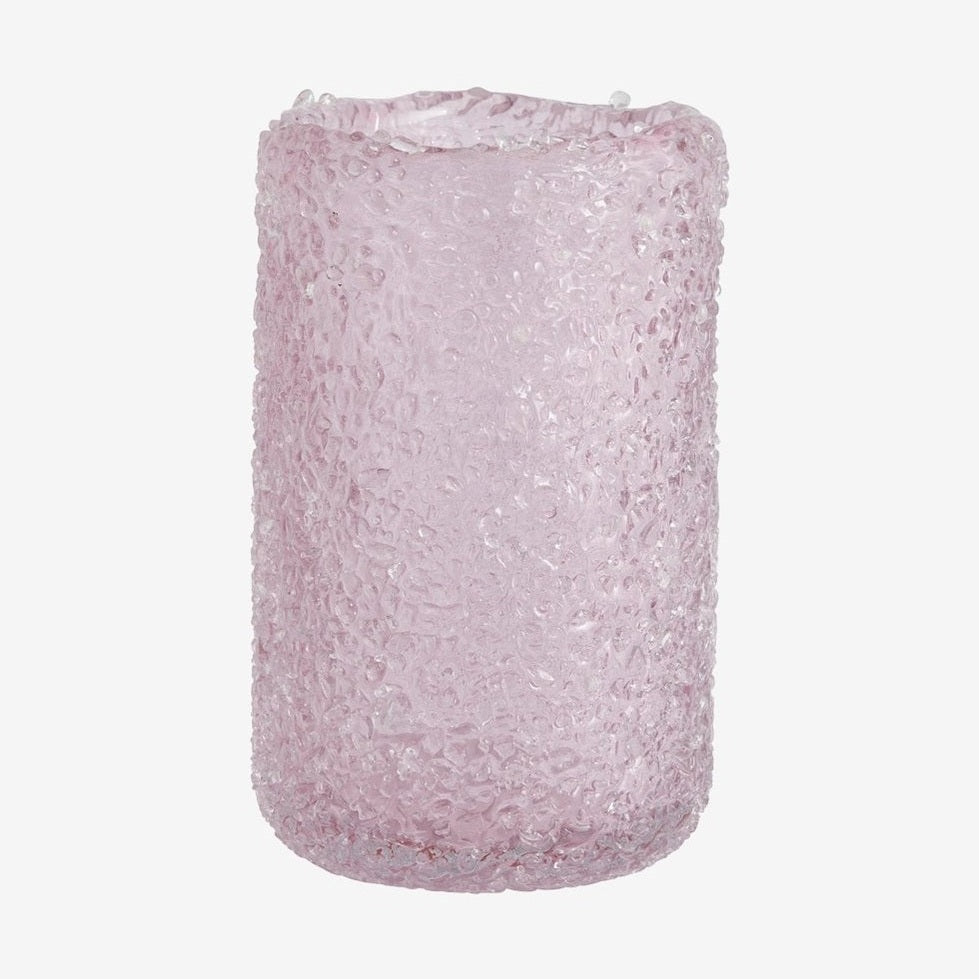 CLYDE glassvas - h19,5 cm - lyserød Nordal VASEBOWL