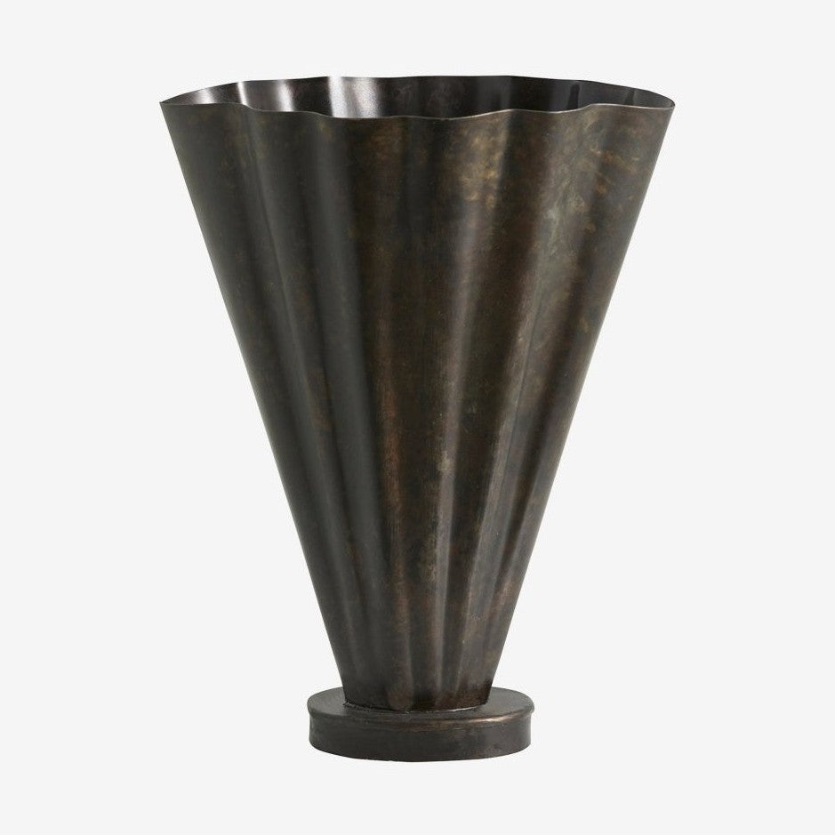 COLL vas av jern, antikk finish - h36 cm - brun Nordal CANDLEHOLD