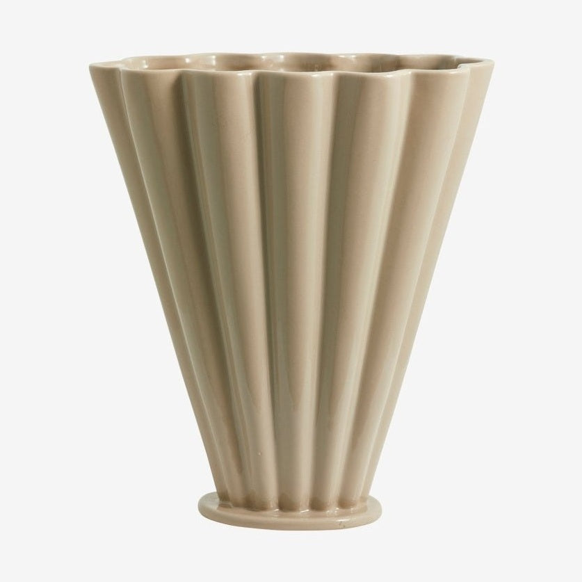 COLLA keramisk vase - h28,5 cm - sand Nordal INDOOR POT