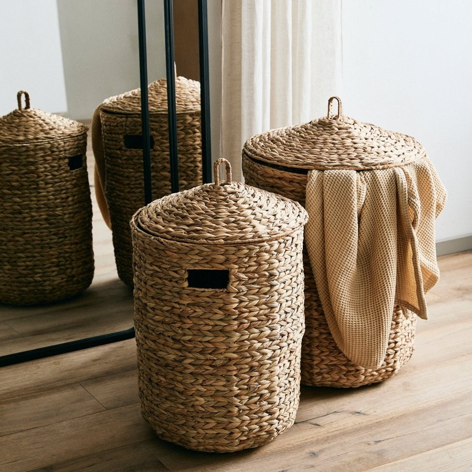 COSNA vaskekurv i vannhyakint - 2 stykker - natur Nordal STORAGE