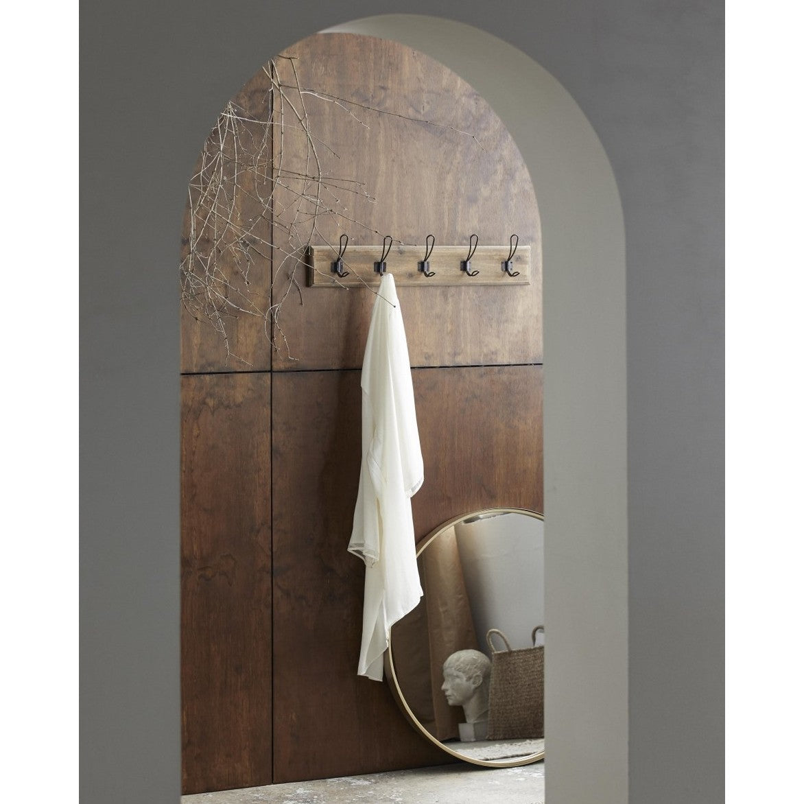 CURLE rundt speil i jern - ø80 cm - gull finish Nordal MIRRORS