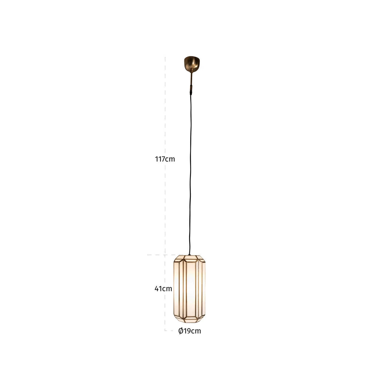 Lysekrone Elona messing antikk Richmond Interiors Taklampe