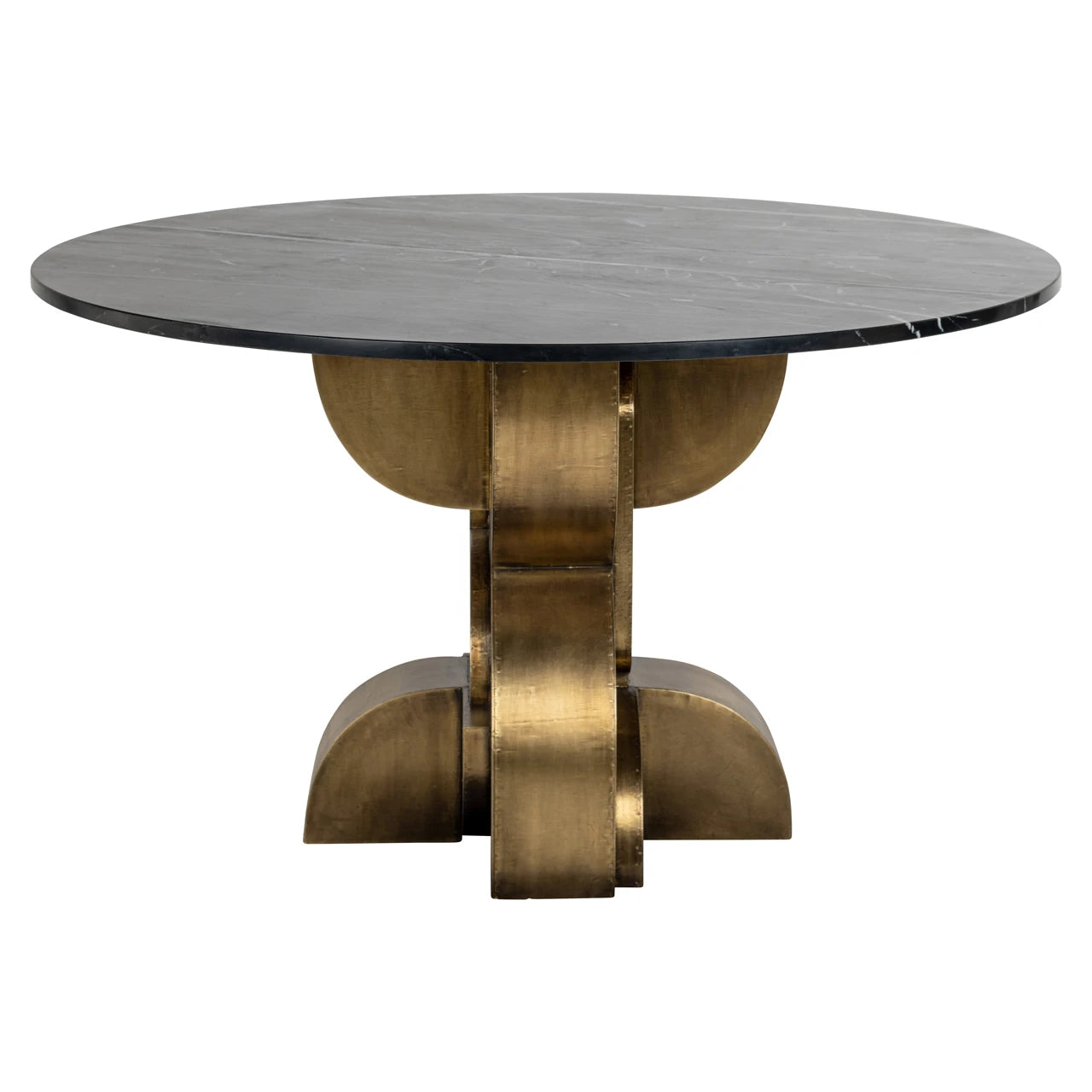 Spisebord Maddox svart/gull 130Ø Richmond Interiors Spisebord