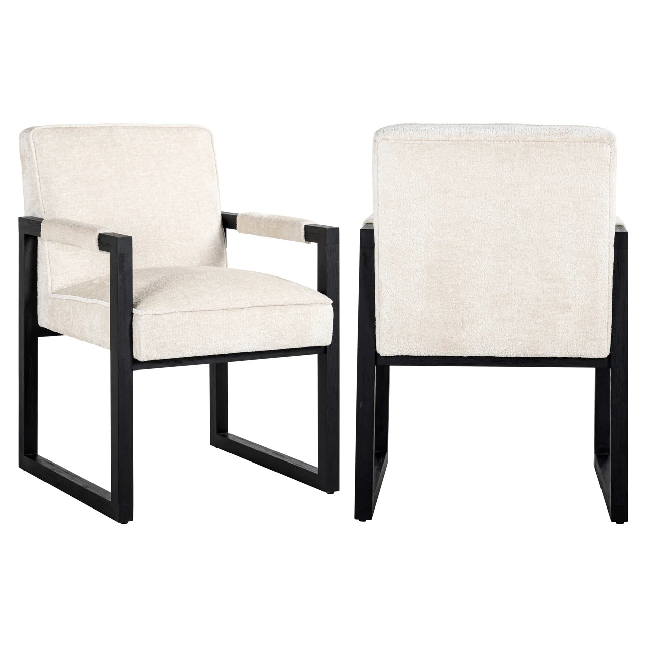 Spisestol Beck hvit chenille Richmond Interiors Spisestol