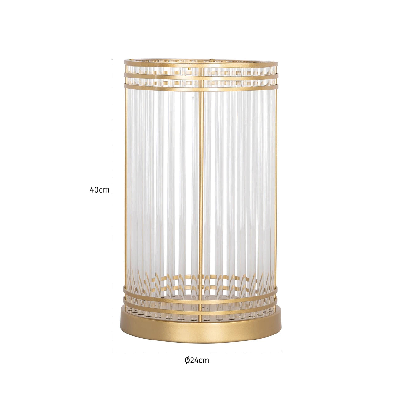 Orkanlampe Dyara gull stor Richmond Interiors Lanterne og lysglass