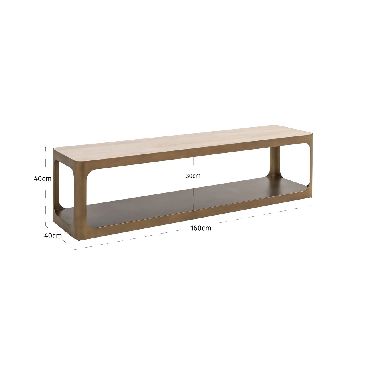 TV-benk Claridge beige 160x40 Richmond Interiors TV-benk
