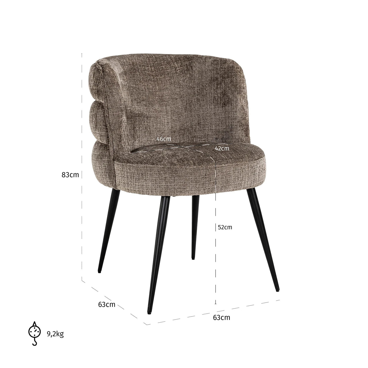 Spisestol Stella niagara stone Richmond Interiors Spisestol