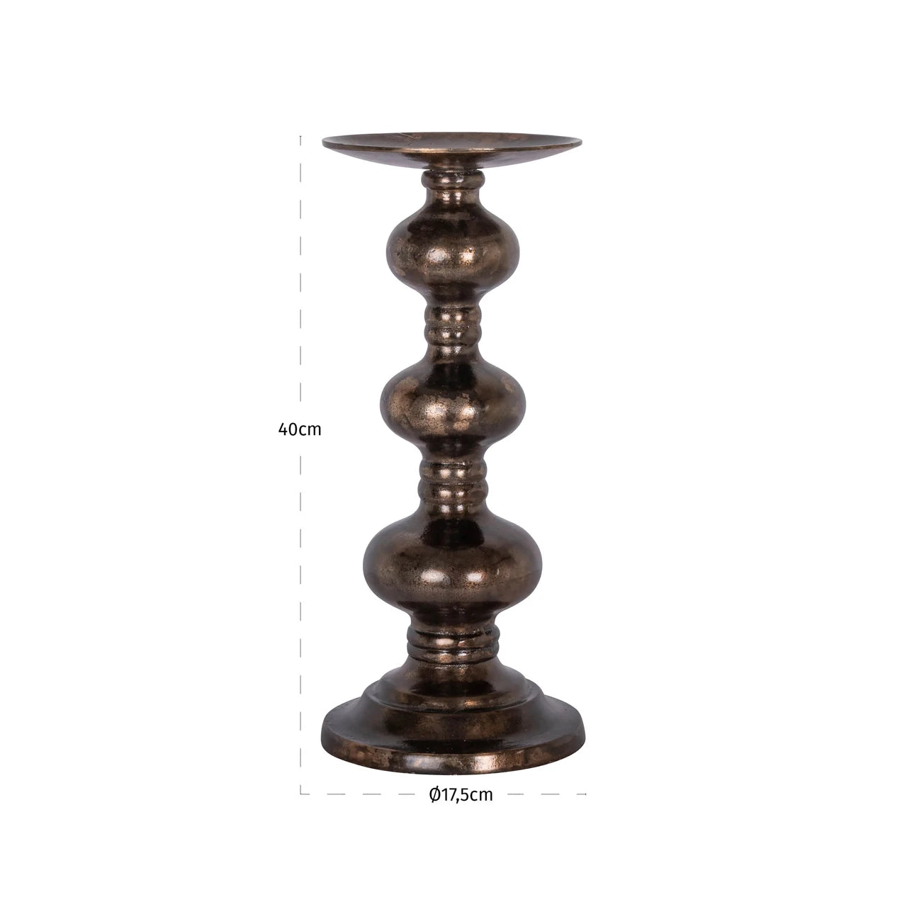 Lysestake Joya kobber liten Richmond Interiors Lysestake