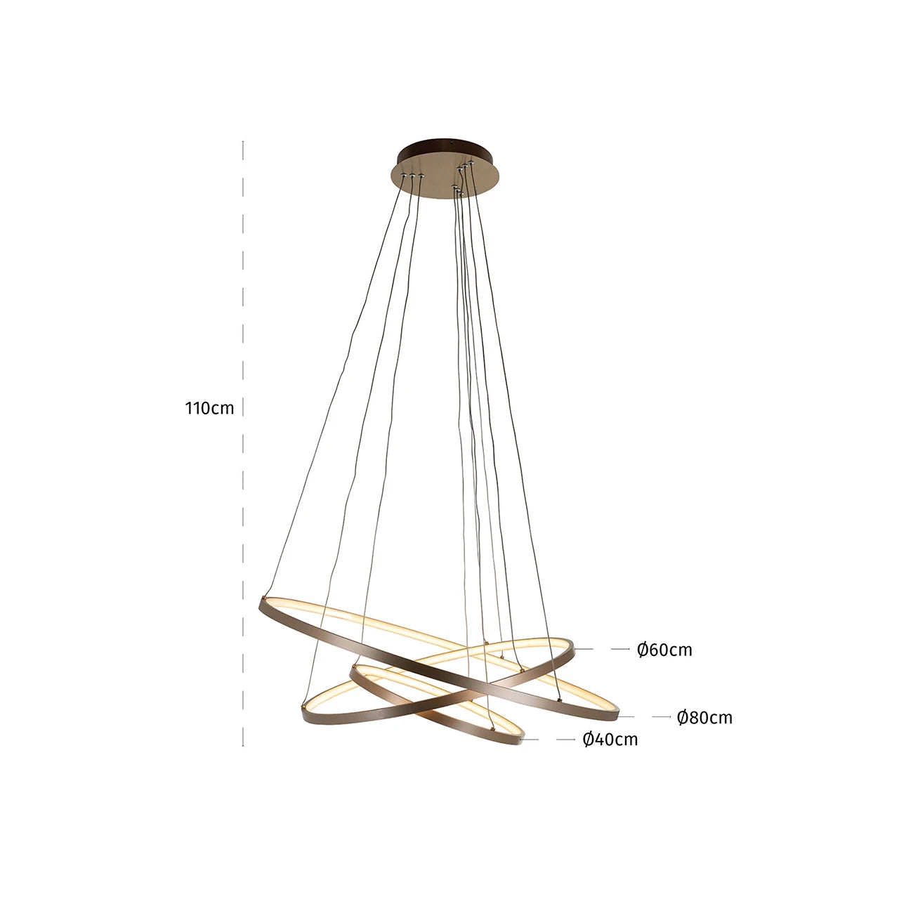 Chandelier Amira gull Richmond Interiors Taklampe