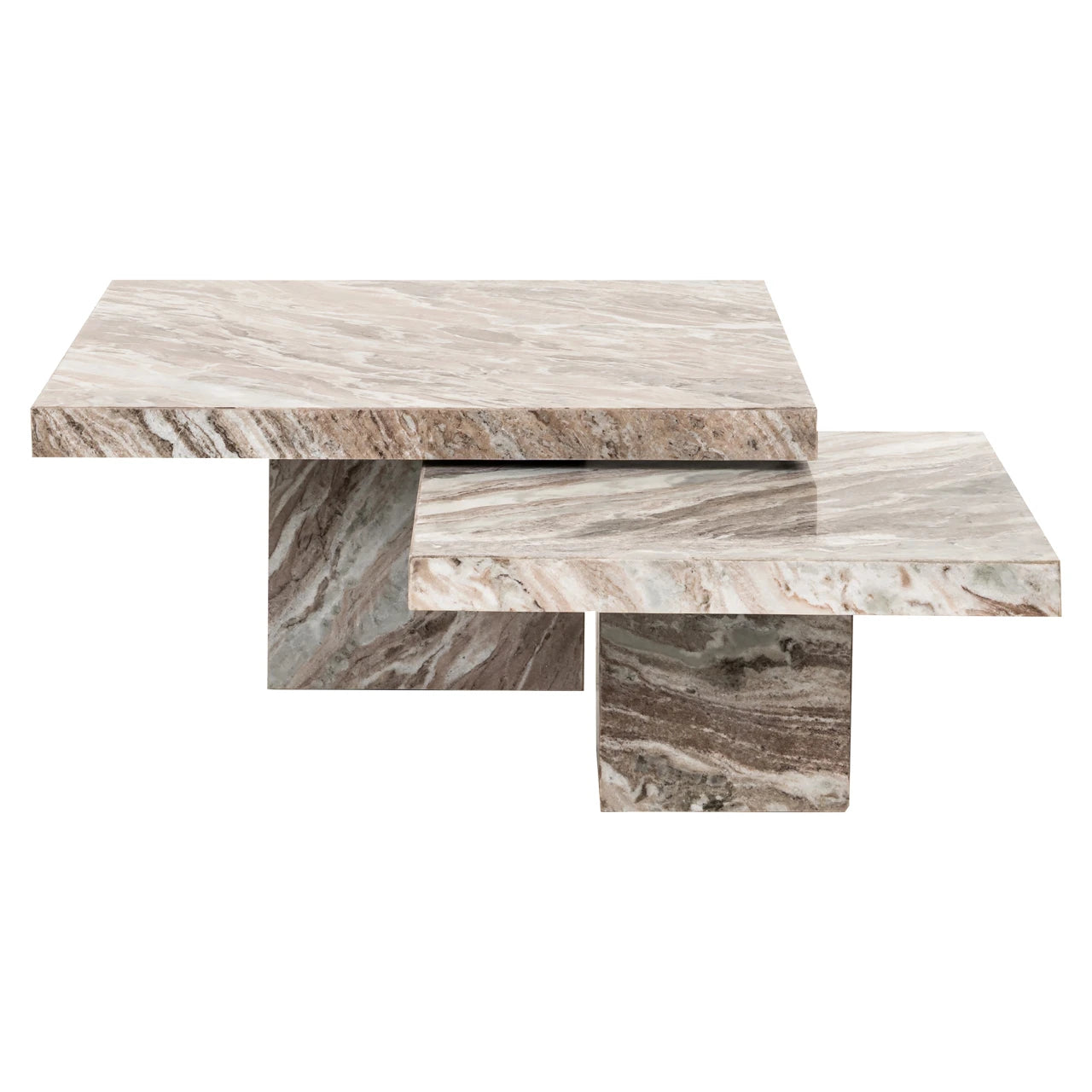 Salongbord Rashford Blush beige sett med 2 Richmond Interiors Sofabord