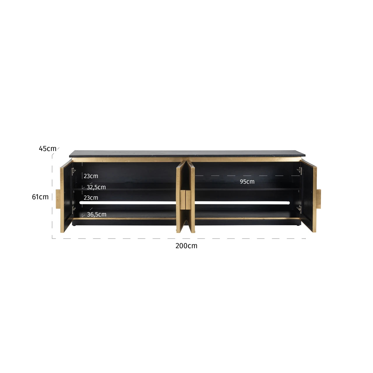 TV-benk Ironville gull Richmond Interiors TV-benk