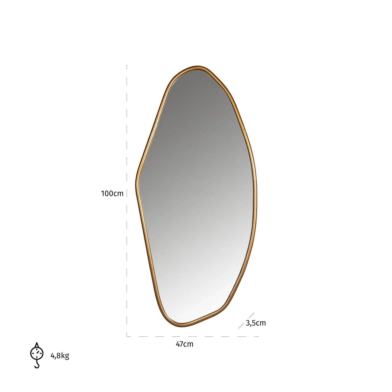 Mirror Eldon gold Richmond Interiors Speil
