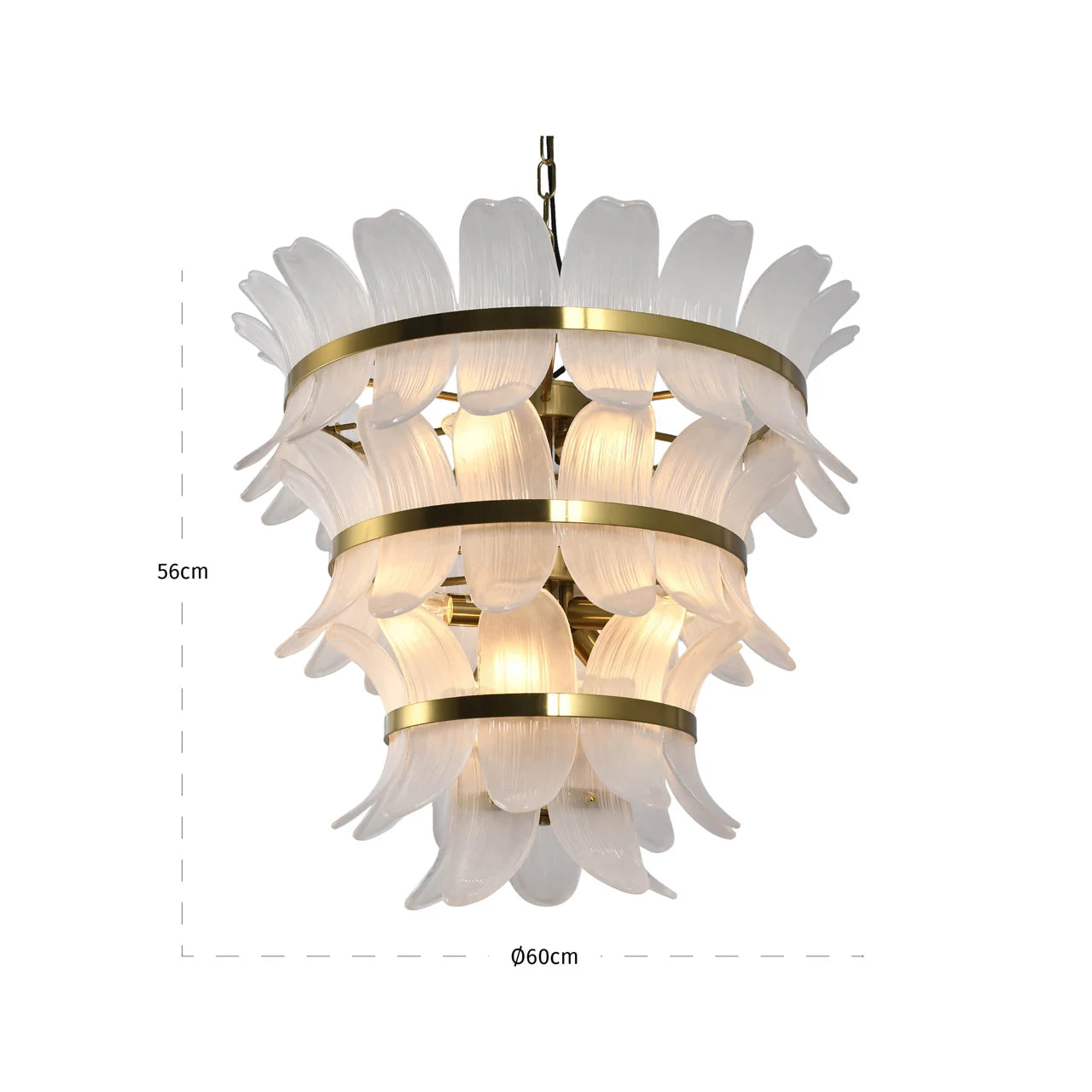 Lysekrone Ameline antikk messing Richmond Interiors Taklampe