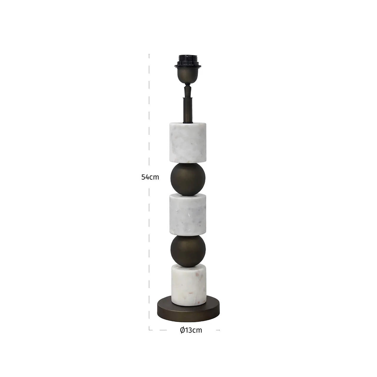 Bordlampe Kiera messing antikk Richmond Interiors Bordlampe