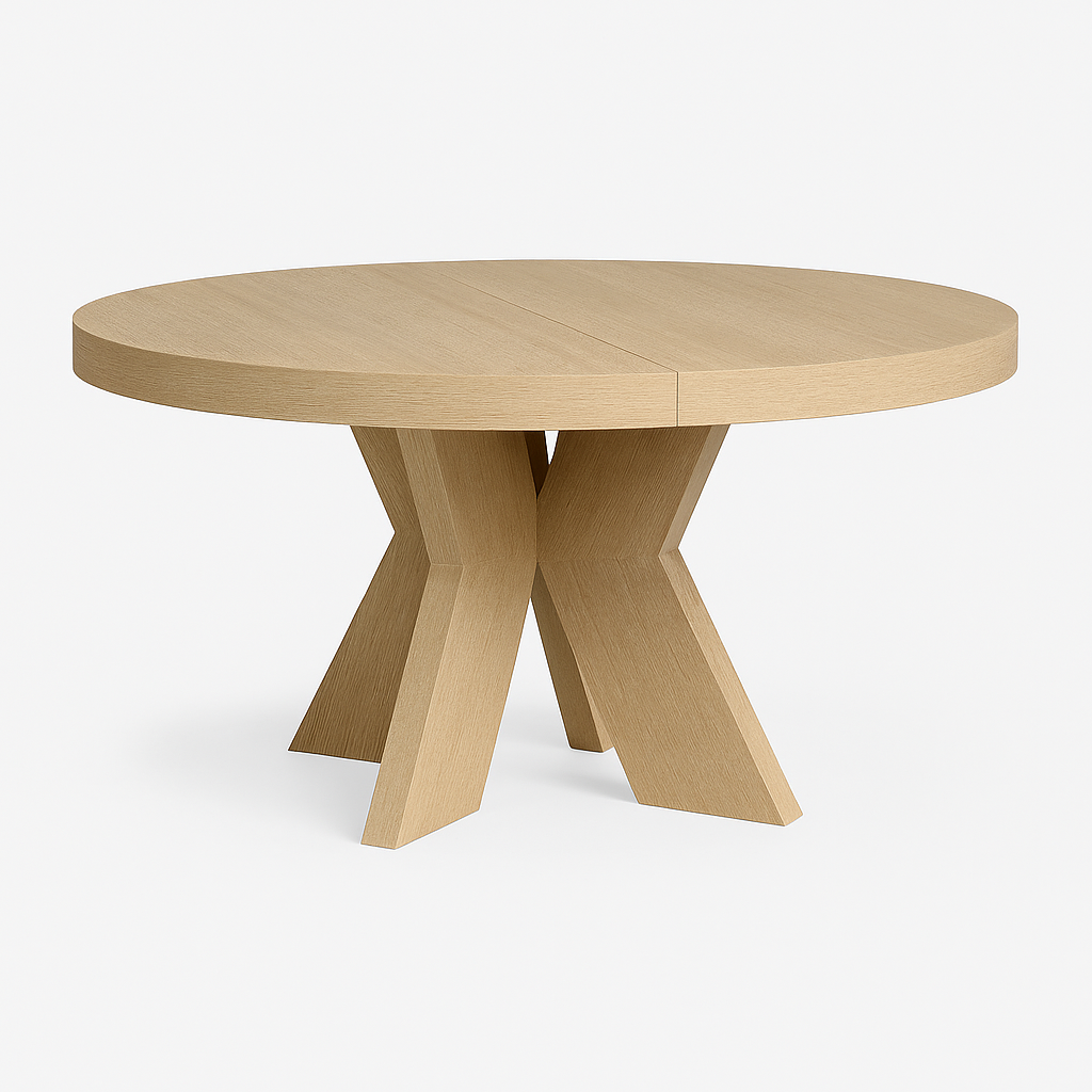 Spisebord Cleveland Ø150 2 x inklusive ileggsplater Homefactory Spisebord