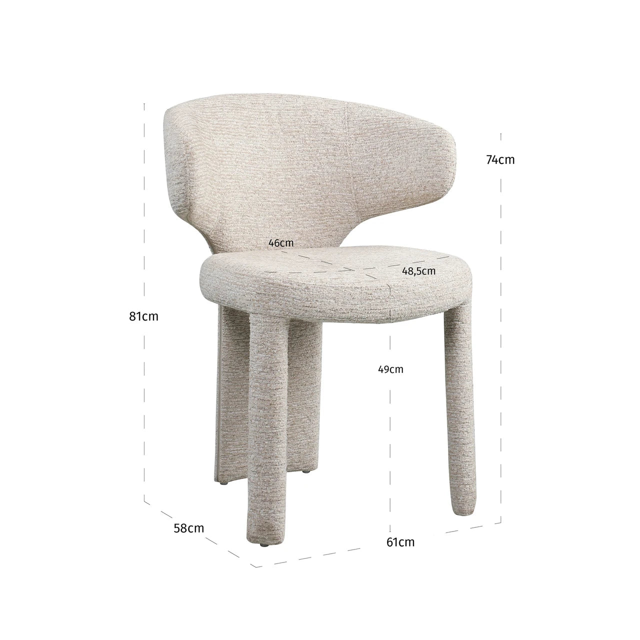 Spisestol Viola naturlig lineær Richmond Interiors Spisestol