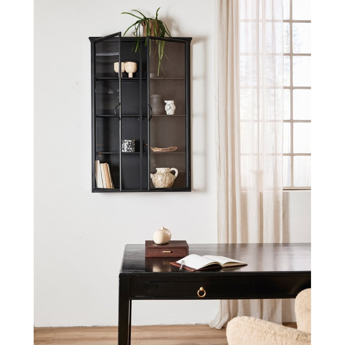 DOWNTOWN-veggskap i jern - 121x80 - sort Nordal WALL/ DISP