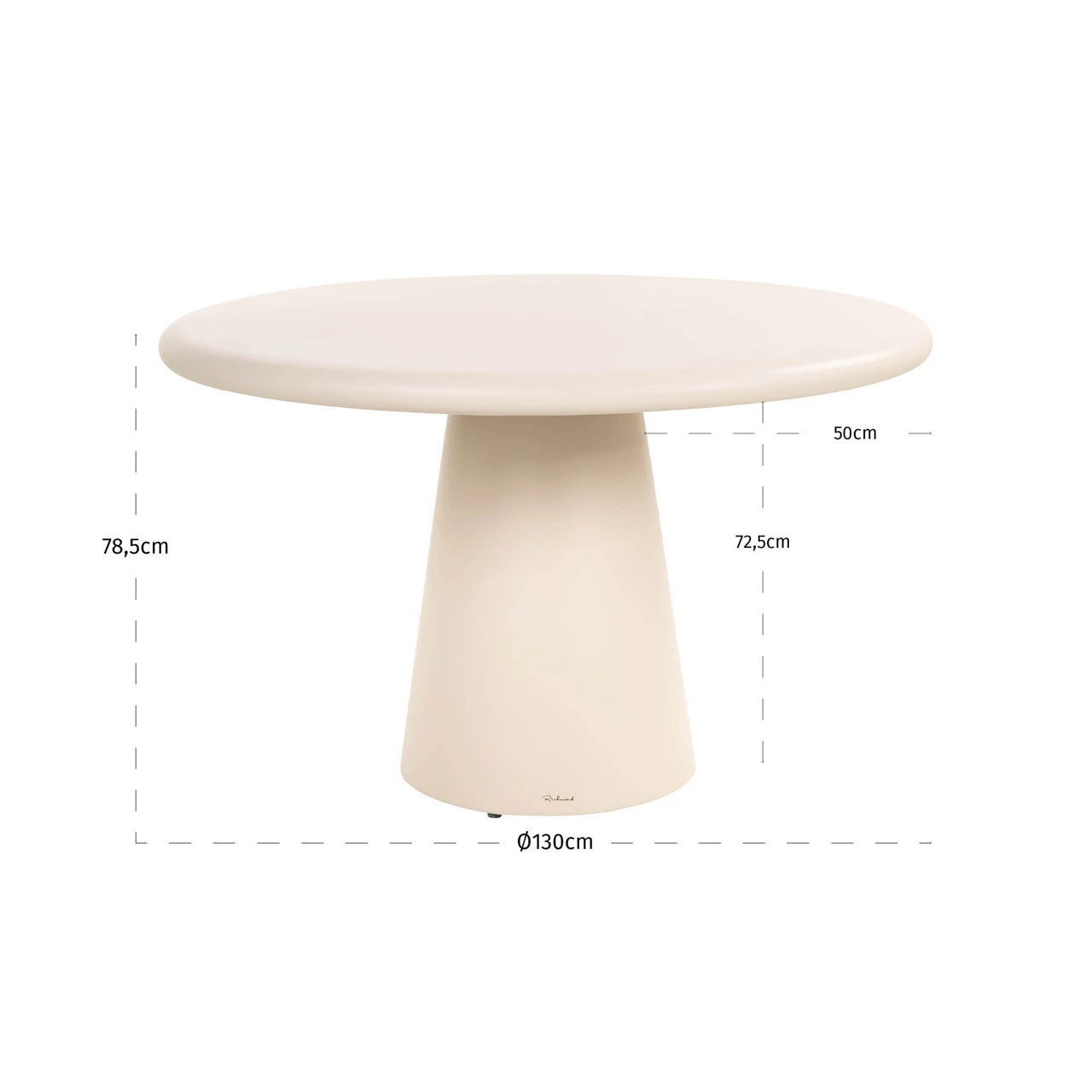 Utendørs spisebord Urban Bloom sandstein 130Ø Richmond Interiors Spisebord