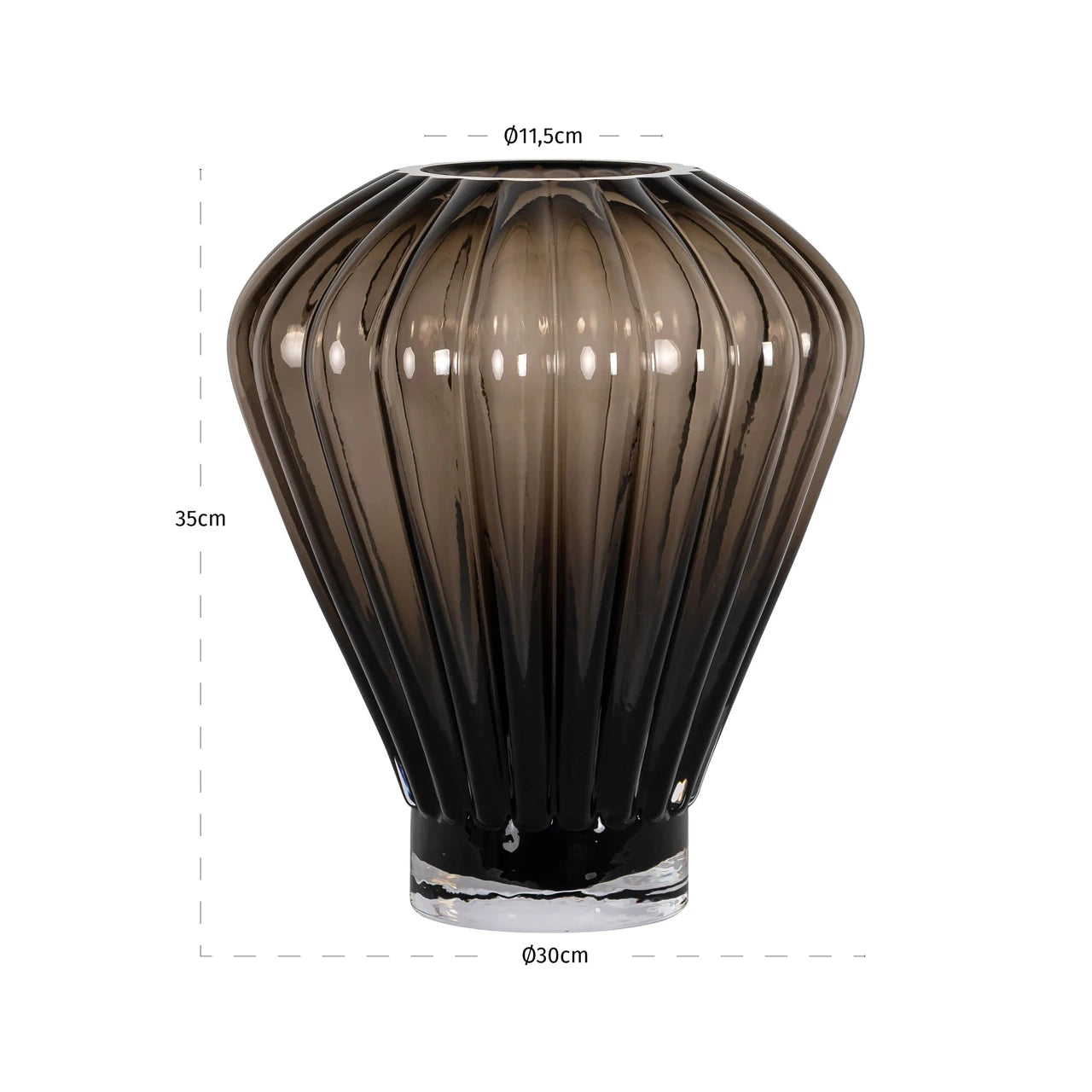 Vase Shani brown Richmond Interiors Vase