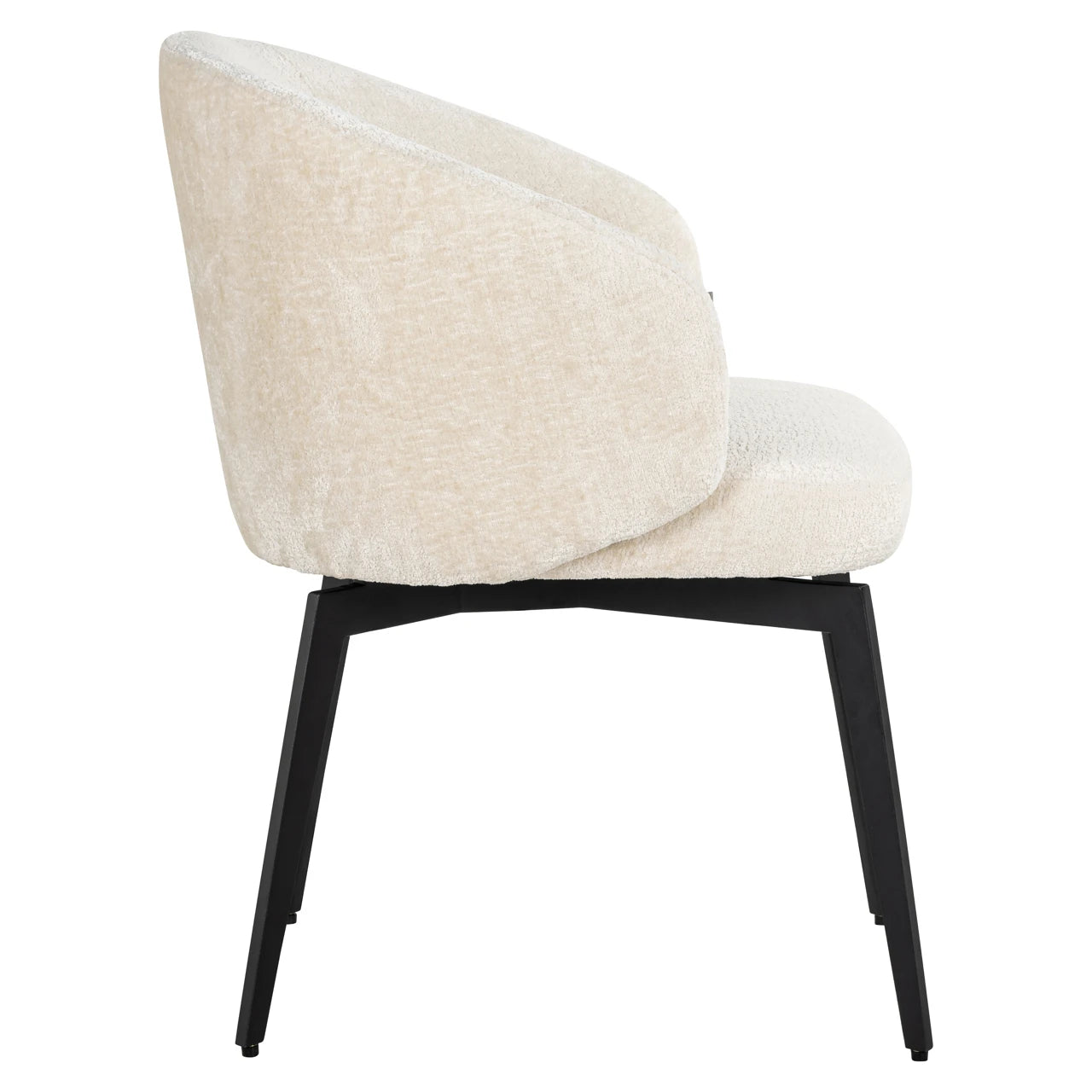 Spisestol Amphara FR hvit chenille flammehemmende Richmond Interiors Spisestol