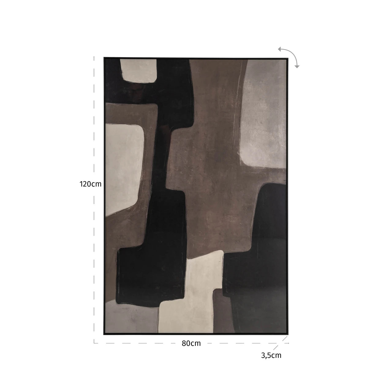 Veggkunst Mirage brun venstre Richmond Interiors Bilde