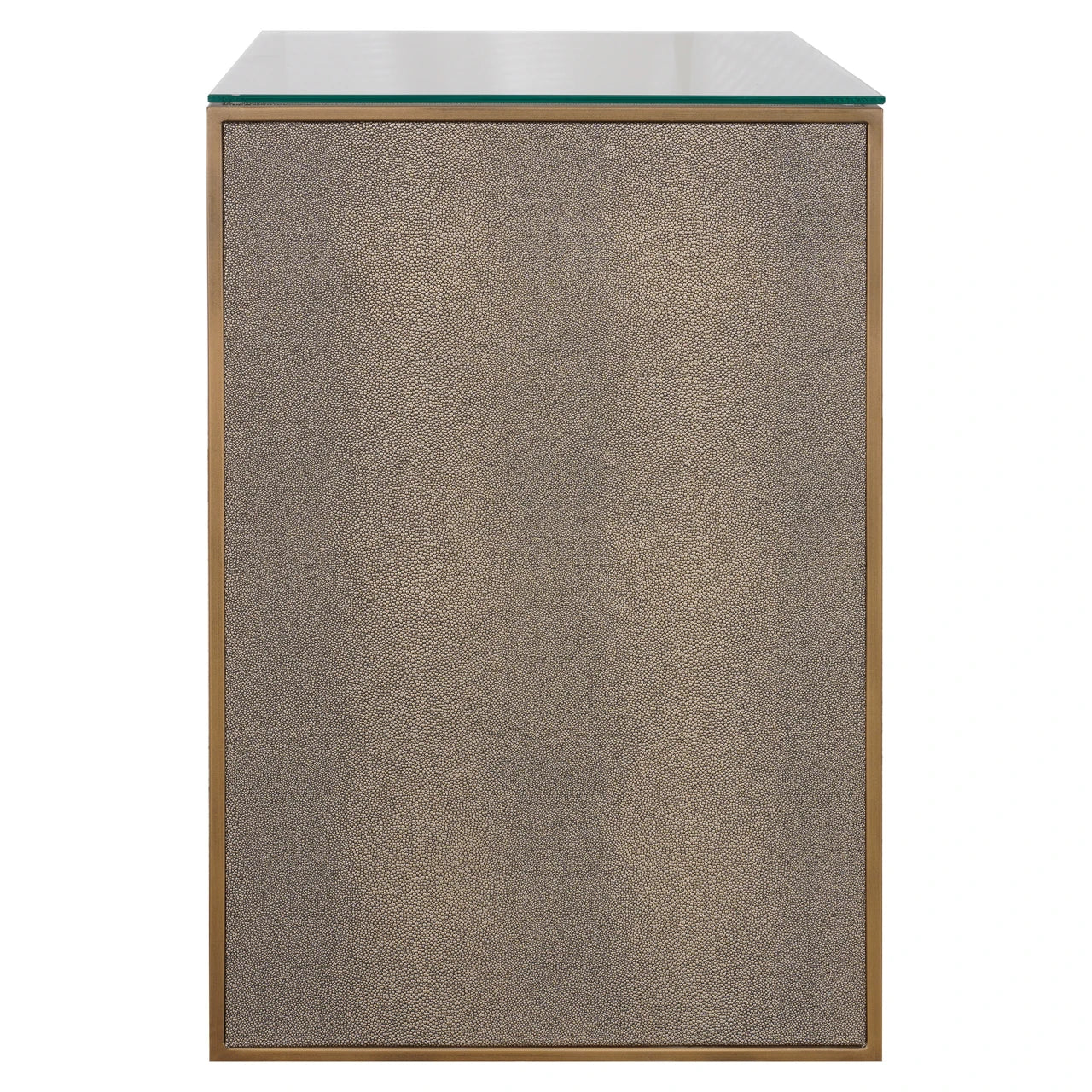 Nattbord Bloomville messing shagreen inkl. glassplate Richmond Interiors Nattbord