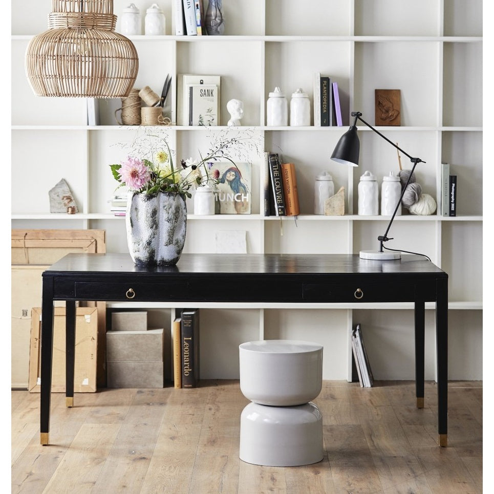 EMS-bordet i mangotre - 179x90 - svart/gullfinish Nordal TABLES