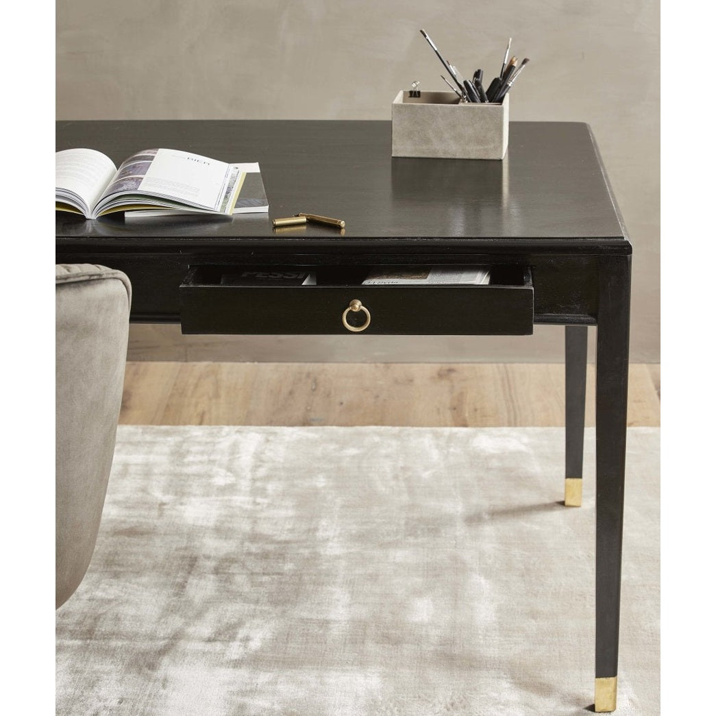 EMS-bordet i mangotre - 179x90 - svart/gullfinish Nordal TABLES