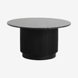 ERIE rundt sofabord i tre og marmor - ø75 cm - sort Nordal TABLES