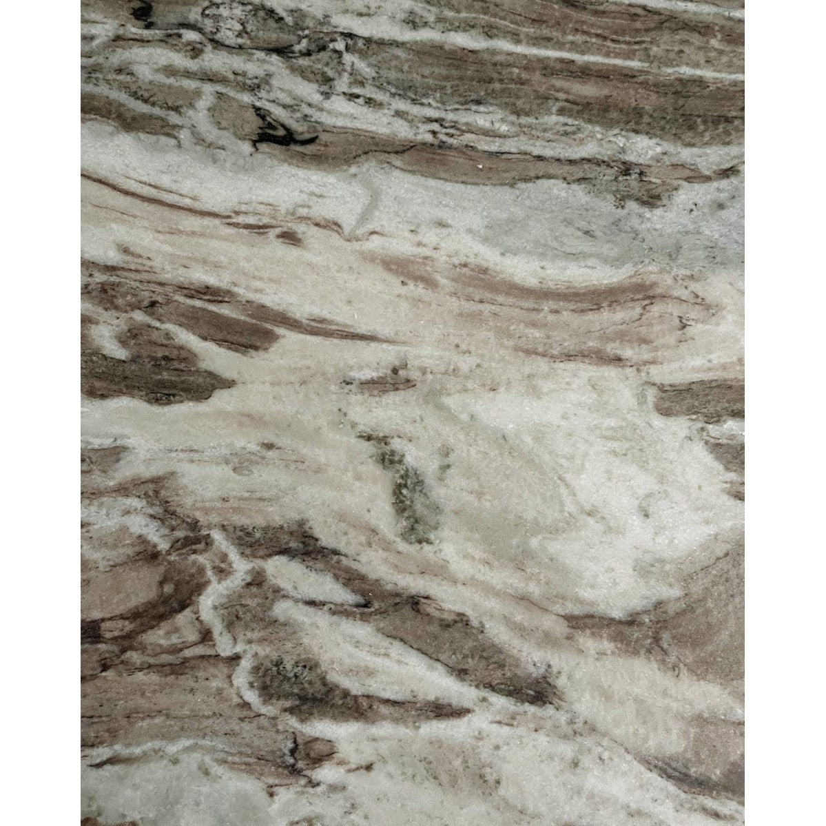 ERIE rundt spisebord i tre og marmor - ø140 cm - rå hvit, brun, beige Nordal TABLES