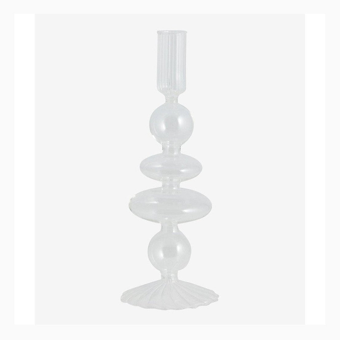 ERISKA lysestaker i glass - h23 cm - klart glass Nordal CANDLEHOLD
