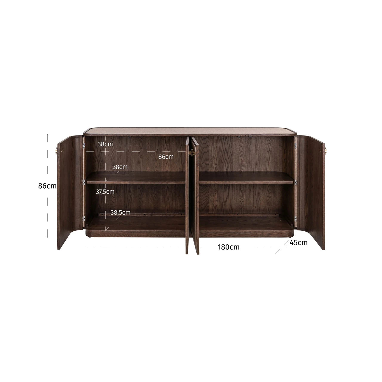 Skjenk Willox beige med 4 dører Richmond Interiors Skjenk