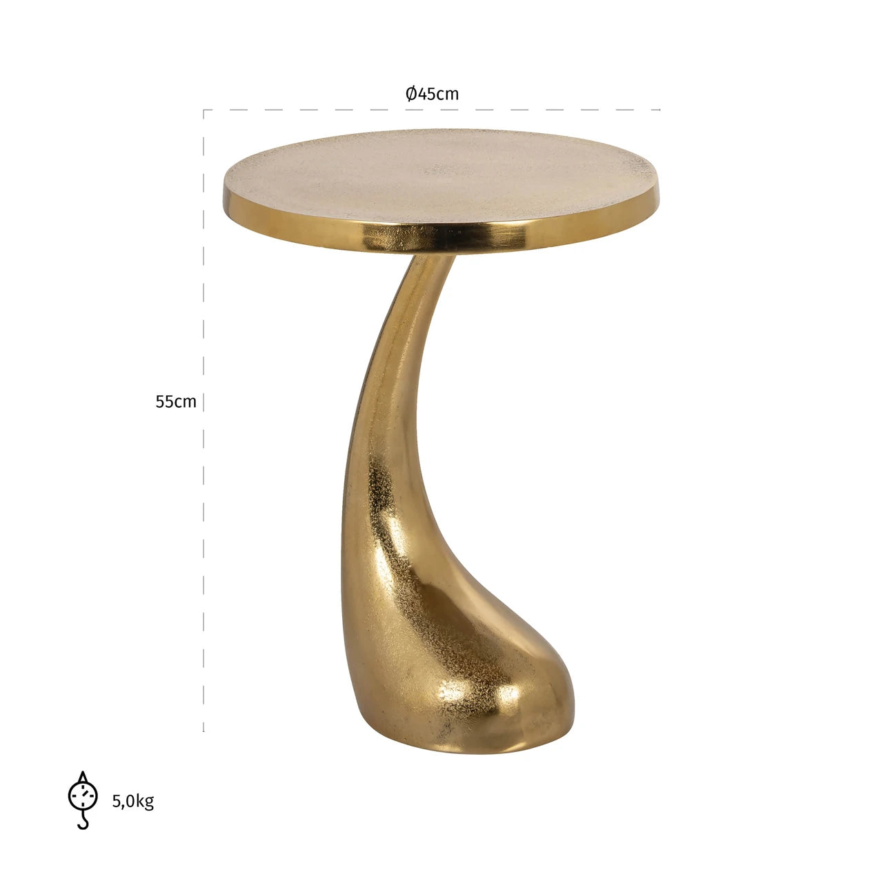 Endebord Dolphin gull Richmond Interiors Sidebord
