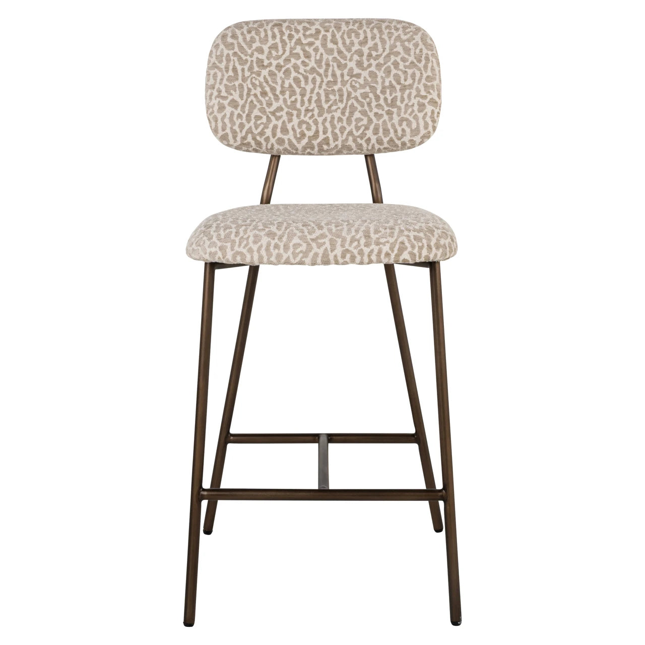 Krakk Xenia beige leopard brannhemmende sett med 2 Richmond Interiors Barstol