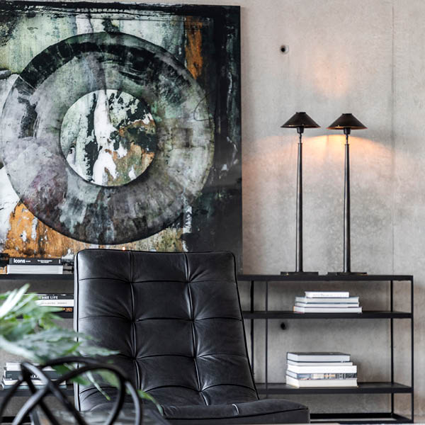 ABSTRACT CIRCLE BROWN Artwood Bilde